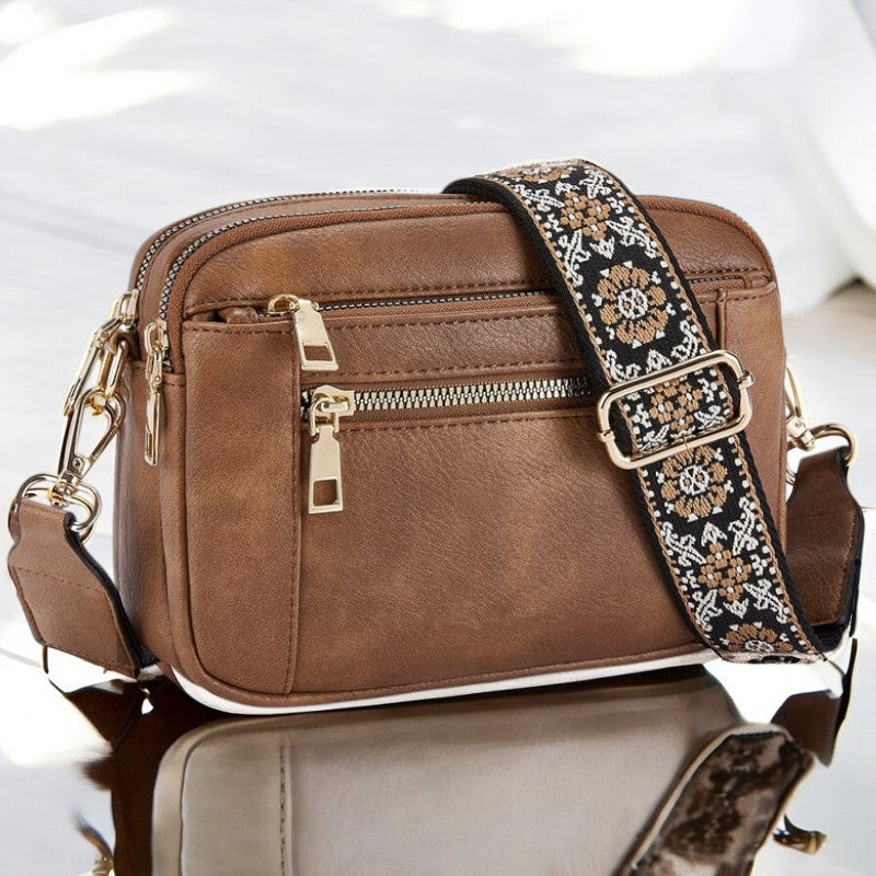 Clara Refined Leather Shoulder Bag
