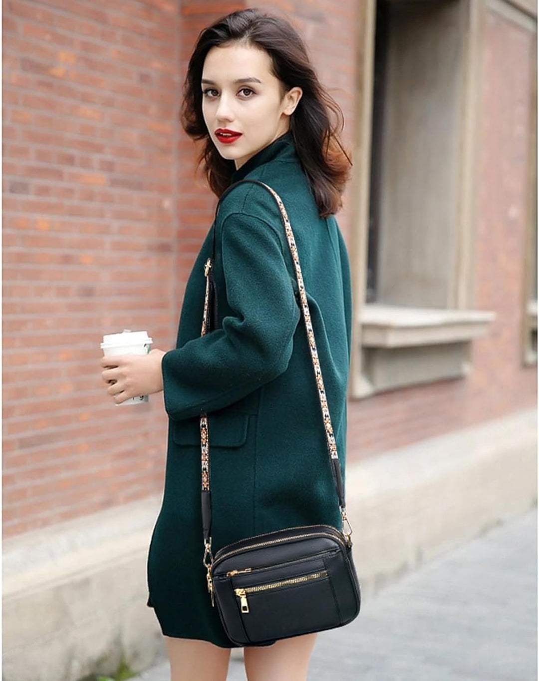 Clara Refined Leather Shoulder Bag