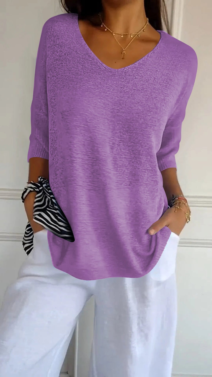 Zara - Knitted V-Neck Top