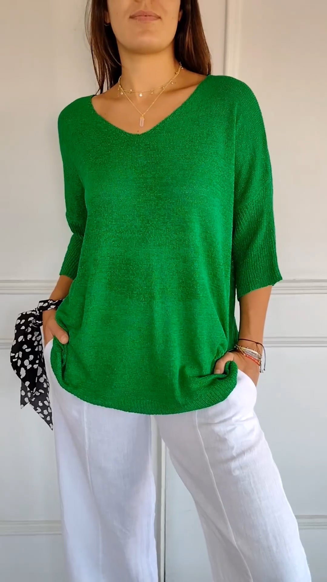 Zara - Knitted V-Neck Top