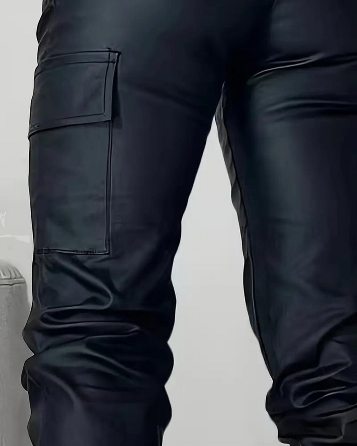 VERA | LEATHER CARGO PANTS