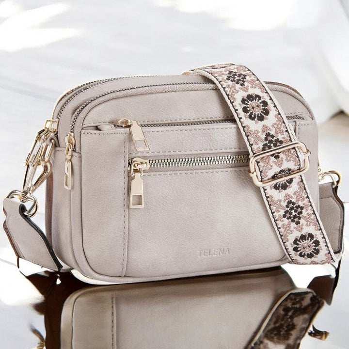 Clara Refined Leather Shoulder Bag
