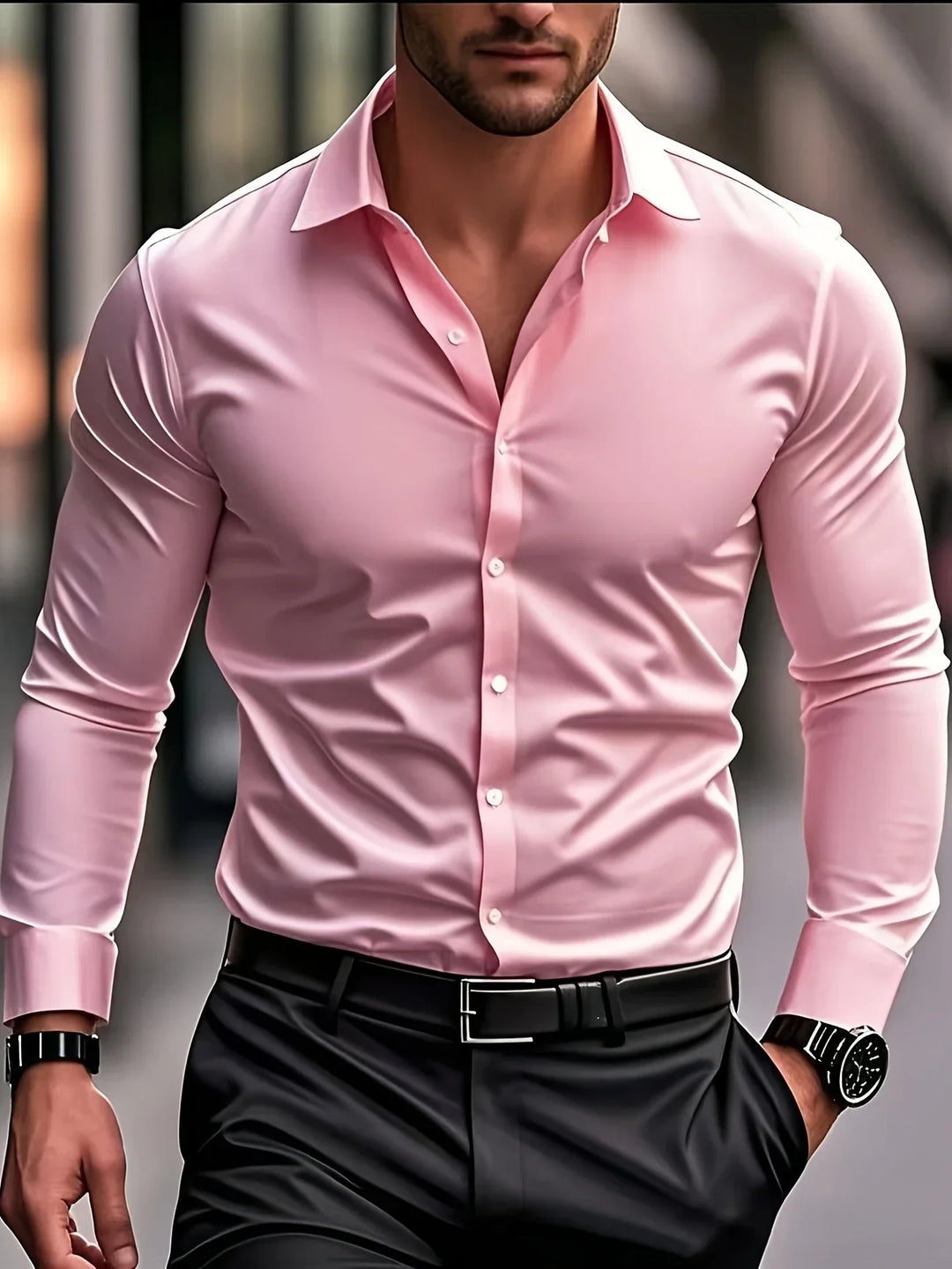 Aurel – Elegant Long Sleeve Shirt With Button