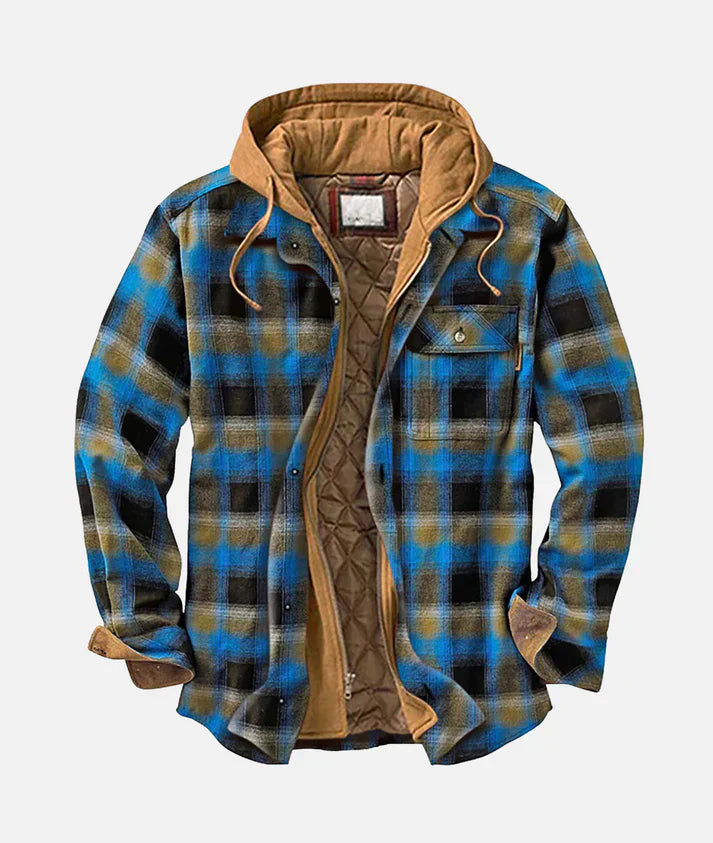 Marlow Stylish Patchwork Plaid Jacket