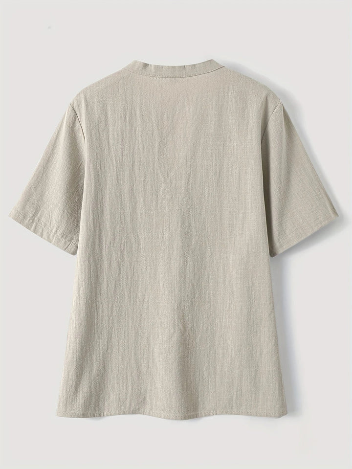 Aurelia – Fashionable V-neck And Short Sleeve Blouse