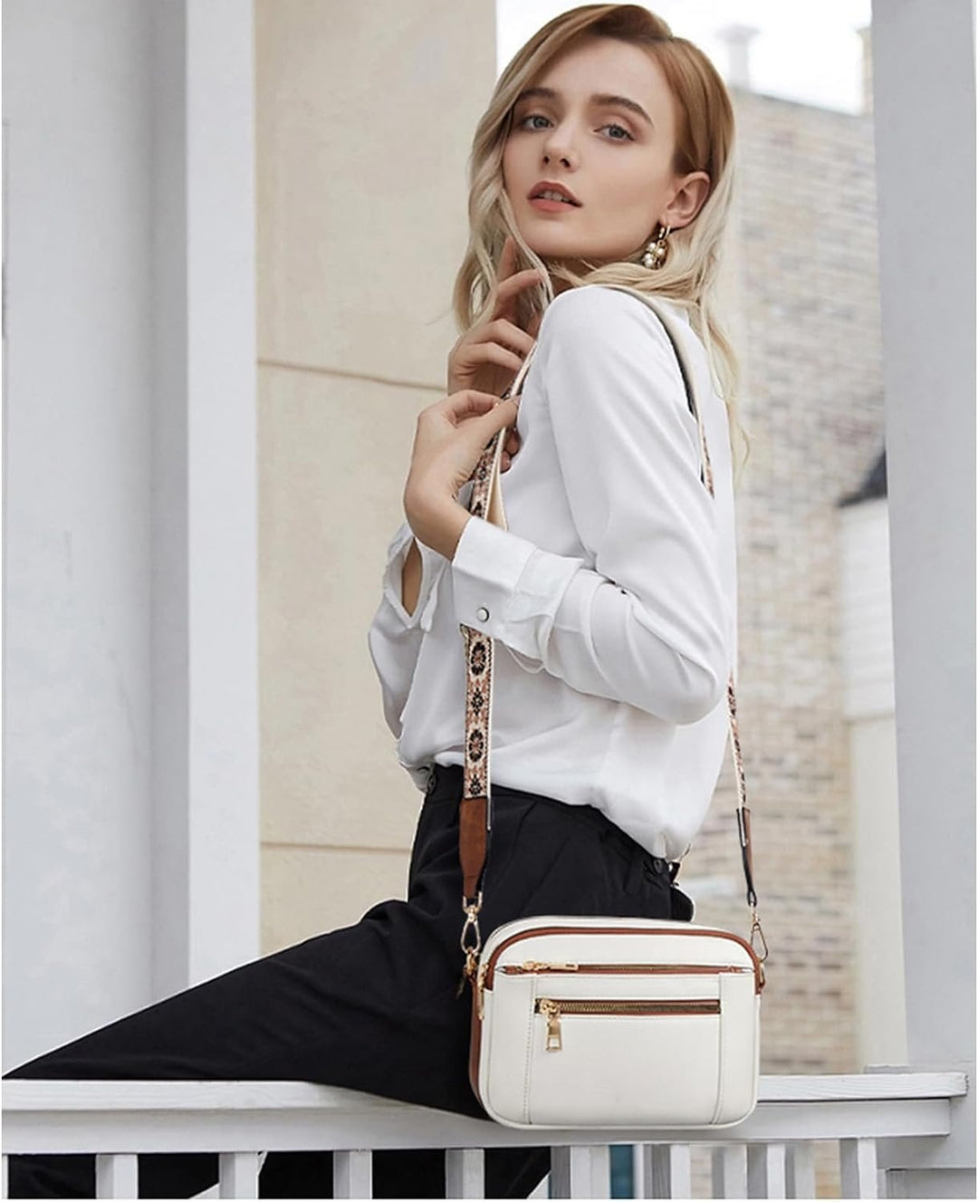 Clara Refined Leather Shoulder Bag