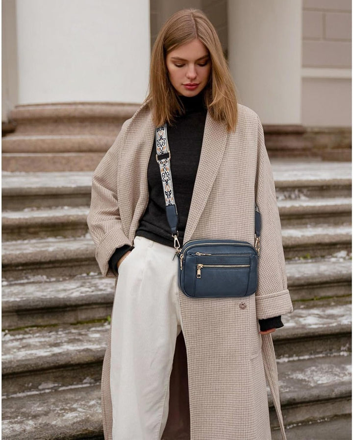 Clara Refined Leather Shoulder Bag