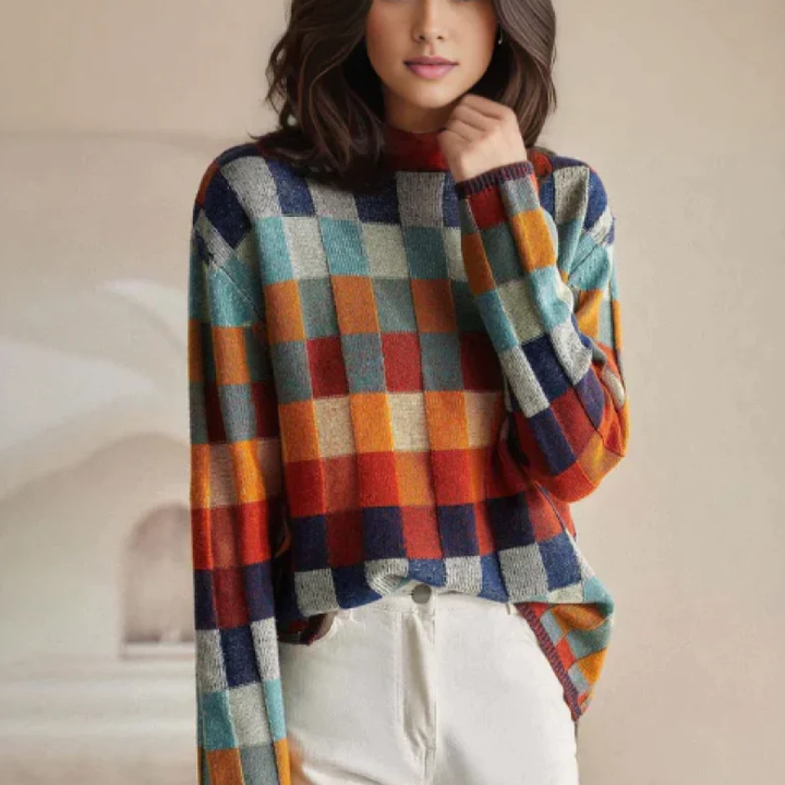 Orla | Checkerboard Pullover