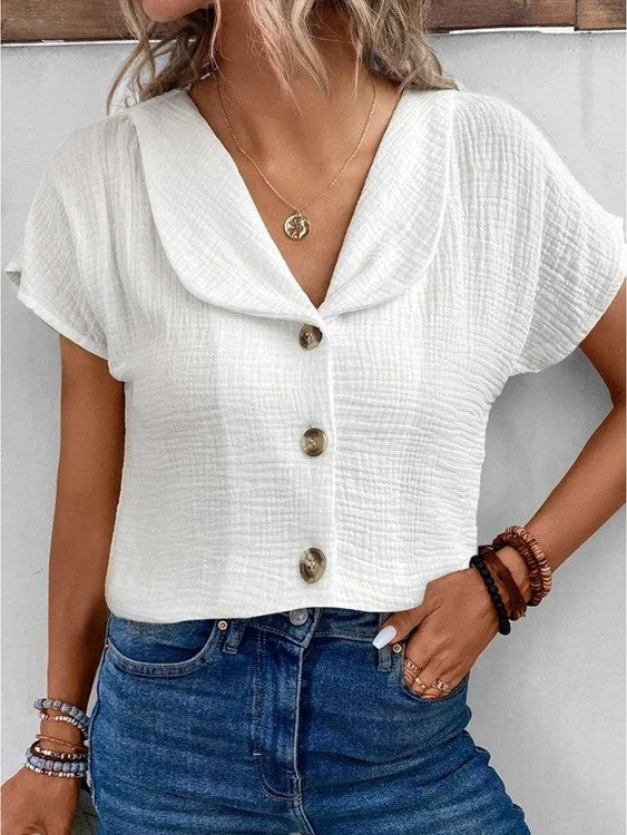 ANASTASIA | BLOUSE WITH BUTTERFLY COLLAR