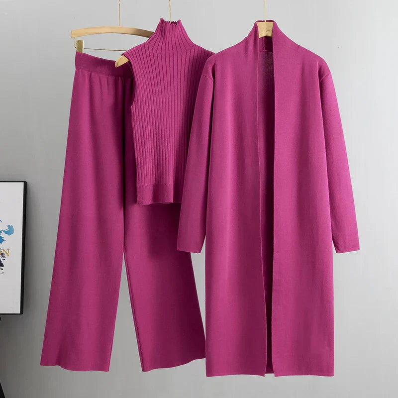 Lena® - 3 Piece of Comfortable Knitted Outfit
