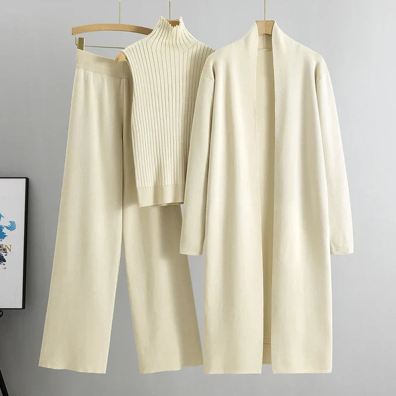Lena® - 3 Piece of Comfortable Knitted Outfit