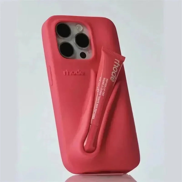 BeautyLoop – iPhone Silicone Case with Lipstick Holder
