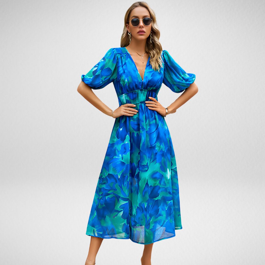 Ruby™ V-Neck Midi Dress