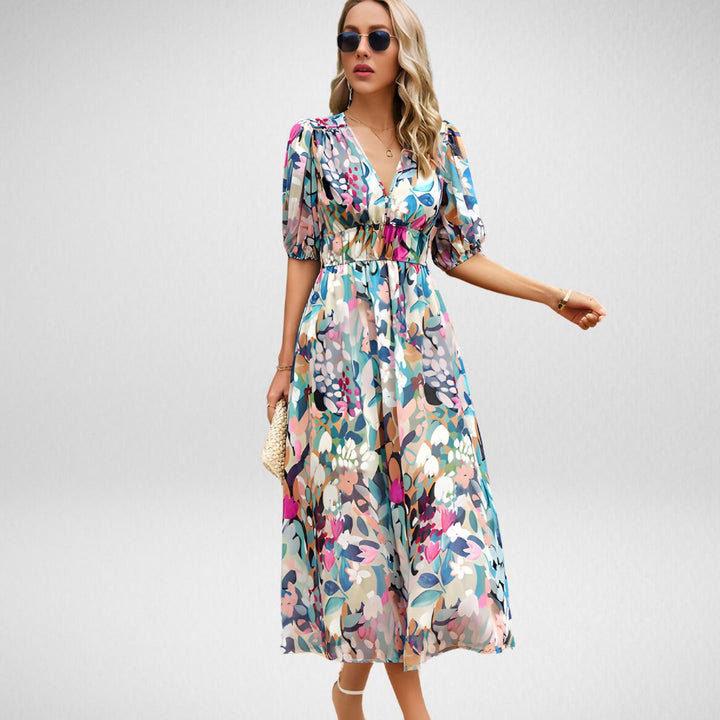 Ruby™ V-Neck Midi Dress