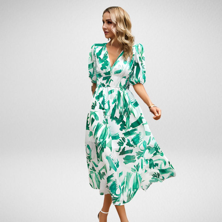 Ruby™ V-Neck Midi Dress
