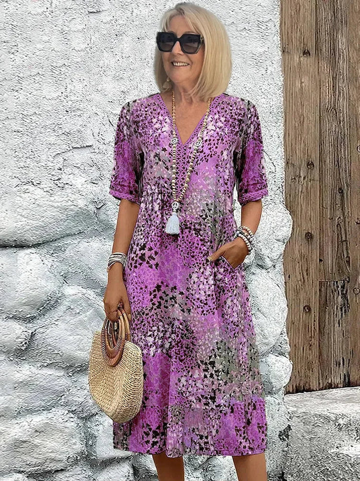 Quinty Vibrant Mid Length Dress