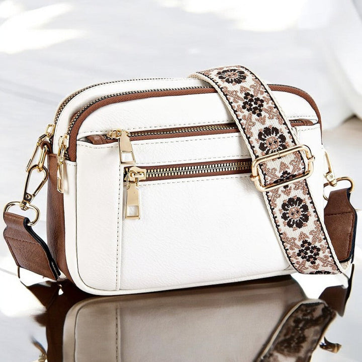 Clara Refined Leather Shoulder Bag