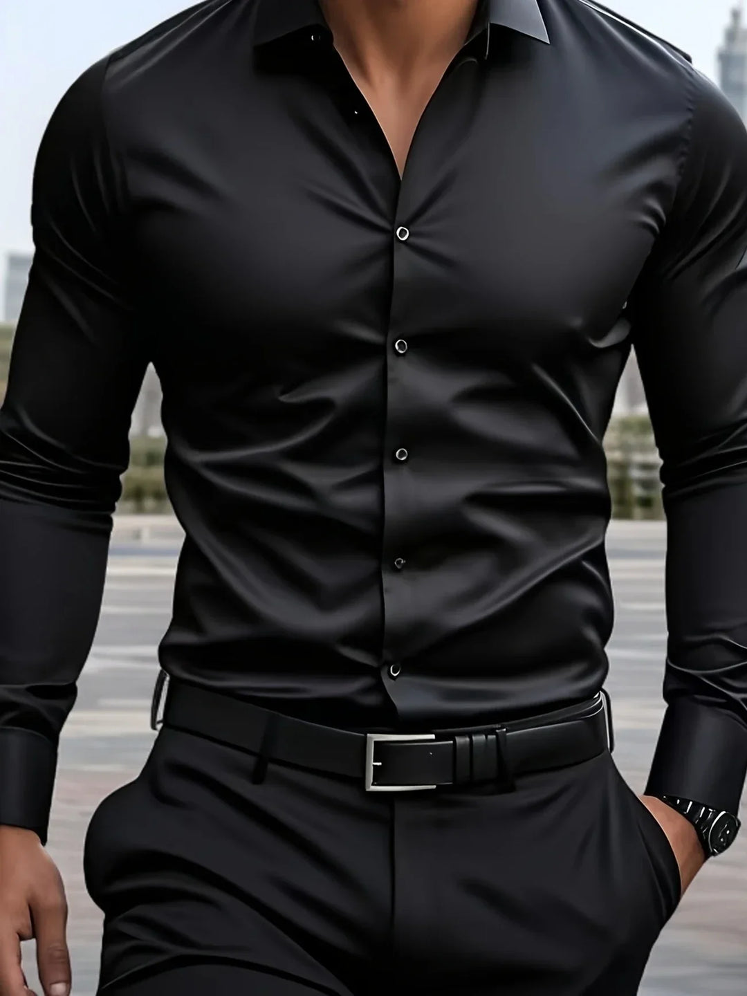 Aurel – Elegant Long Sleeve Shirt With Button