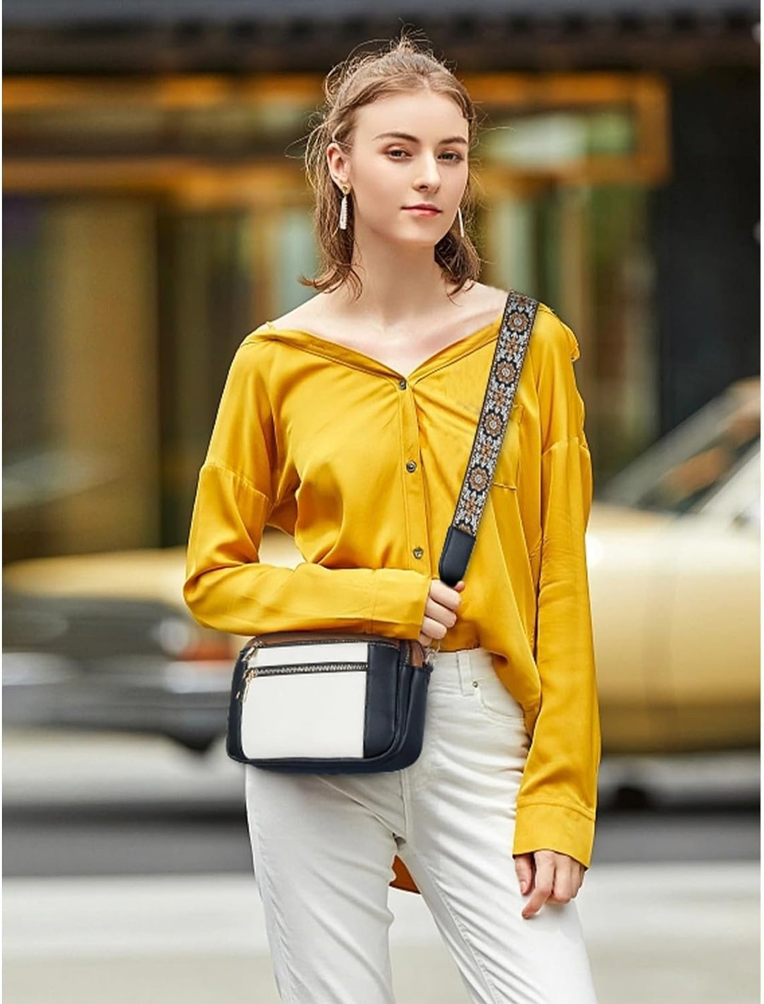 Clara Refined Leather Shoulder Bag